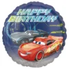 Folieballon Biler/Cars Happy Birthday