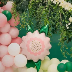 Folieballon Blomst Lyserød