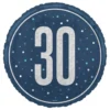 Folieballon 30 Blå/Sølv