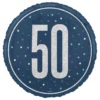 Folieballon 50 Blå/Sølv