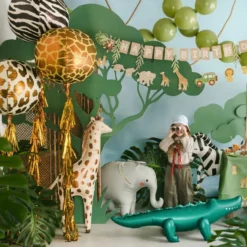 Folieballon Bold Giraffemønster Stor