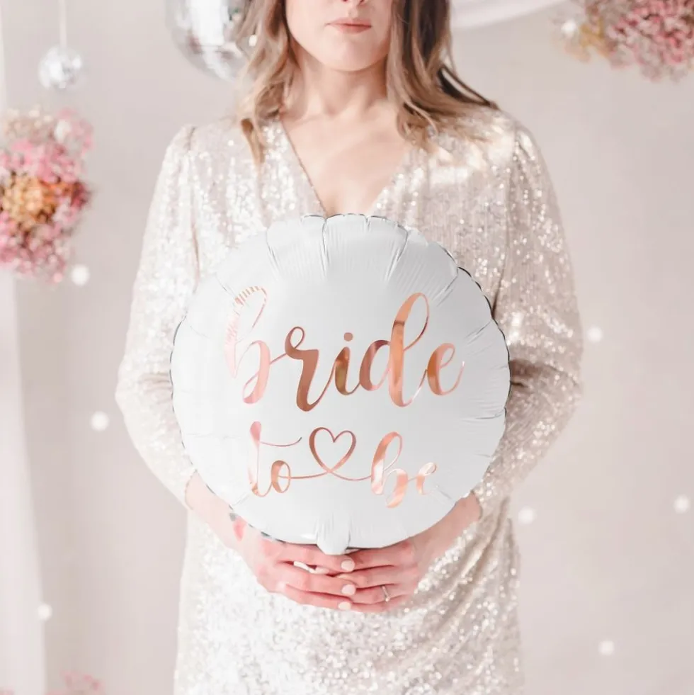 Folieballon Bride Rund Rosé
