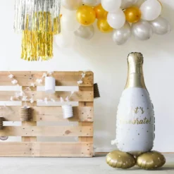 Folieballon Champagneflaske med Base
