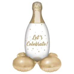 Folieballon Champagneflaske med Base