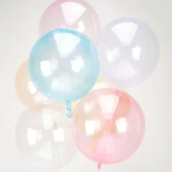 Folieballon Crystal Clearz Rund Blå