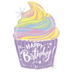 Folieballon Cupcake Happy Birthday
