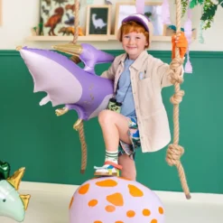 Folieballon Dinosaur Lilla