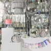 Folieballon Discokugle Sølv