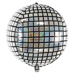 Folieballon Discokugle Sølv Holografisk