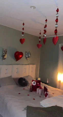 Folieballoner I Love U Rød/Sølv