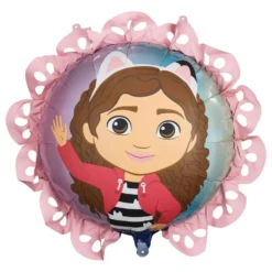 Folieballon Gabbys Dukkehus med Flæsekant