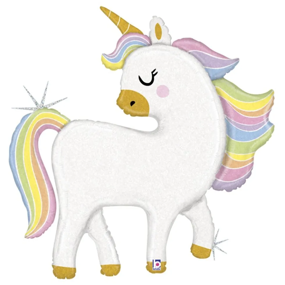 Folieballon Glitrende Unicorn