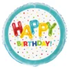 Folieballon Happy Birthday Konfetti