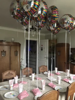Folieballon Happy Birthday Regnbue