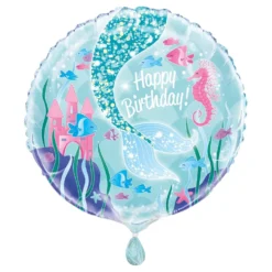 Folieballon Havfrue Happy Birthday