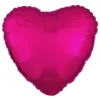 Folieballon Heart Metallic Fuschia