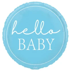 Folieballon Hello Baby Blå
