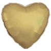 Folieballon Hjerte Hvid Guld Metallic