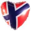 Folieballon Hjerte Norske Flag