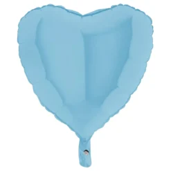 Folieballon Hjerte Pastelblå