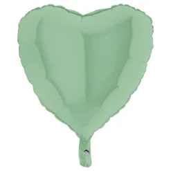 Folieballon Hjerte Pastelgrøn