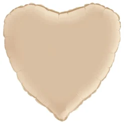 Folieballon Hjerte Satin Cream
