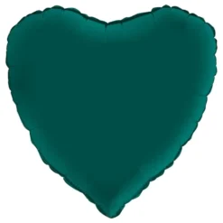 Folieballon Hjerte Satin Emerald Green