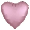 Folieballon Hjerte Satin Lyserød Pastel