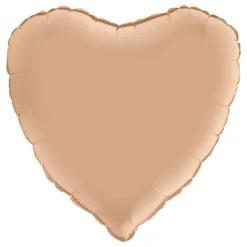 Folieballon Hjerte Satin Nude