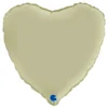 Folieballon Hjerte Satin Olive Green