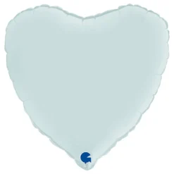 Folieballon Hjerte Satin Pastel Blue