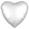 Folieballon Hjerte Silke Hvid