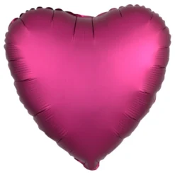 Folieballon Hjerte Silke Pomegranate