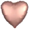Folieballon Hjerte Silke Roséguld