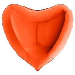 Folieballon Hjerte Stor Orange