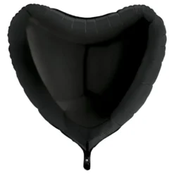 Folieballon Hjerte Stort Sort