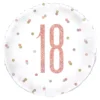 Folieballon 18 Hvid/Rosaguld Prikket