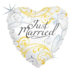 Folieballon Just Married Hjerte