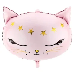 Folieballon Kat Lyserød