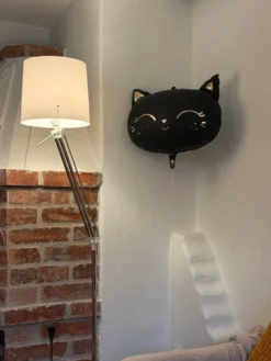 Folieballon Kat Sort