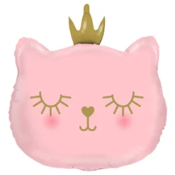 Folieballon Lyserød Kat Prinsesse
