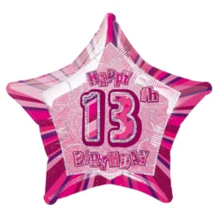 Folieballon Lyserød Stjerne 13