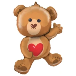 Folieballon Mini Bamse Hjerte
