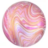 Folieballon Orbz Marmor Lyserød