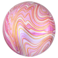 Folieballon Orbz Marmor Lyserød
