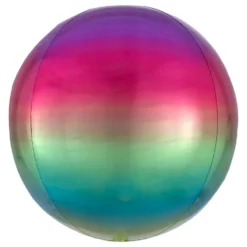 Folieballon Orbz Ombré Regnbuefarvet