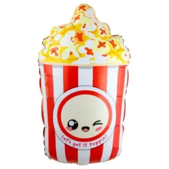 Folieballon Popcorn Kawaii
