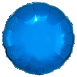 Folieballon Rund Metallic Blå