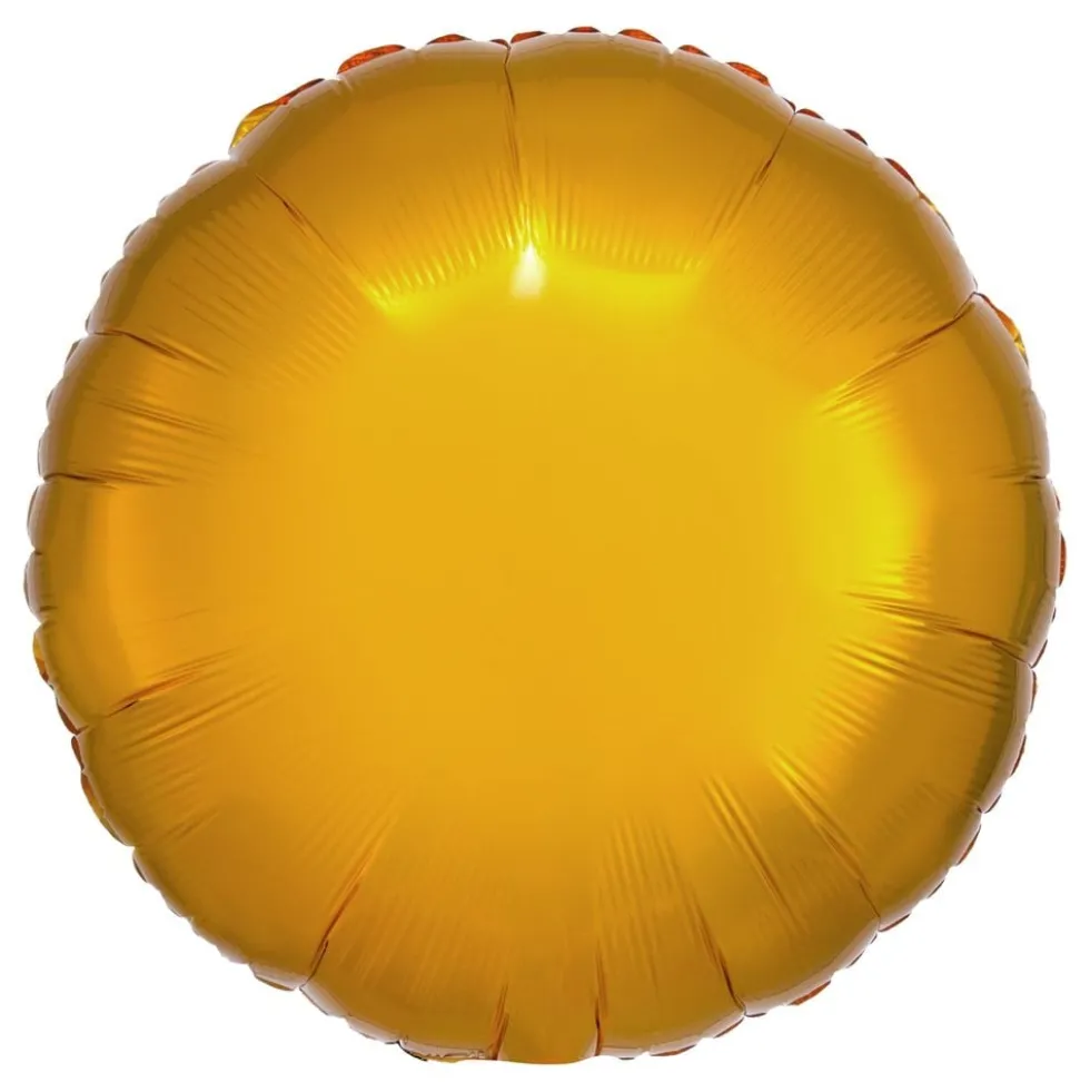 Folieballon Rund Metallic Guld