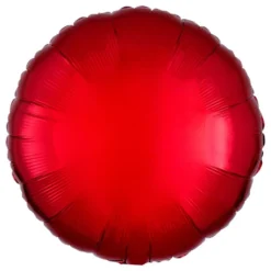 Folieballon Rund Metallic Rød